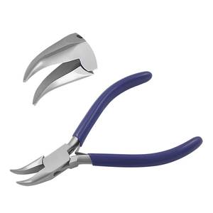 Alicates de punta curva de 115 mm con mangos de PVC, mordazas lisas, para crimpado de resortes y alicates pelacables, para bricolaje, fabricación de joyas, pesca, manualidades, OEM - Product Image 1
