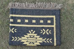 Alfombra Kilim de Yute Estilo Escandinavo, Tejida a Mano, Fibra Natural Reversible, para Sala de Estar, Hogar y Hostelería - Product Image 2