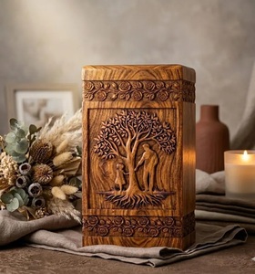 Tree of Life Custom Handmade Urn - Wooden Urns for Human Ashes - Cremation Urns for Adult Ashes – <b>Memorial</b> urn <b>box</b> for ashes-kee - Product Image 1