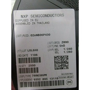1 lot de 2500 circuits intégrés NXP 74VHC595PW IC Shift REG 8 bits - Équipements et pièces semi-conducteurs d'occasion fiables à l'échelle mondiale - Product Image 5