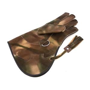 Guantes de cetrería de gamuza de doble grosor con forro de piel de becerro y puño en contraste, impermeables para exteriores, para halcones y cerneros - Product Image 6