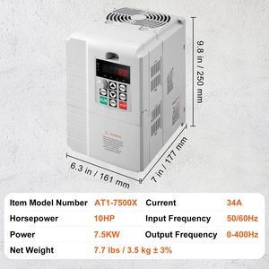 Inverter per Pompa Solare Monofase a Frequenza Variabile 7.5KW 34A 10HP per Controllo Velocità Motore Trifase 34A, Potenza Nominale 75KW - Product Image 4