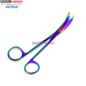 กรรไกรตัดไหมเย็บแผลแบบใช้มือ หลายสีเคลือบไทเทเนียมคุณภาพพรีเมียม อุปกรณ์ผ่าตัด ปลายแหลมละเอียด CE SIGAL - Product Image 3