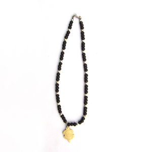 Collier de perles avec pendentif tortue plaqué or, bijoux religieux unisexe en alliage pour la prière, au meilleur prix de gros abordable - Product Image 1