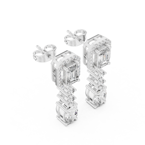 Exclusivo Anillo de Compromiso y Boda Glamuroso de Oro Blanco de 18K con Diamantes de Laboratorio de Corte Mixto de 3CT, Chapado en Rodio, Certificado por Terceros - Product Image 2