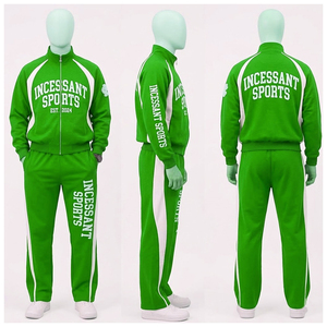 Wholesale Autumn Winter Hooded Sweatpants Jogger Suits Solid Tracksuit <b>Sweat</b> <b>Set</b> Custom Patchwork Dyed 100% Cotton Tracksuits - Product Image 5