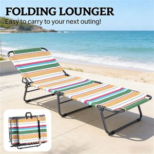 Chaise longue d'extérieur multicolores pour cour et bain de soleil - Product Image 3