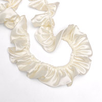 Ruban plissé en satin simple couche avec volants pour la confection de robes, la décoration de mariages et les loisirs créatifs (vente en gros)