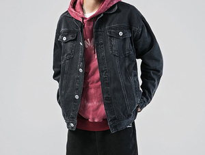Chaqueta de Mezclilla Unisex Personalizada OEM, Chaqueta de Trabajo de Mezclilla con Lavado Ácido, Chaqueta de Mezclilla Personalizada para Hombre - Product Image 1