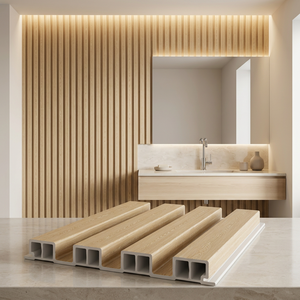 Panel de Pared Acanalado de PVC Prefabricado e Impermeable, Revestimiento Interior Minimalista Japandi con Garantía de 3 Años y Resistente al Fuego - Product Image 5