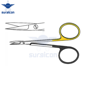 Micro Iris Scissors 9 cm / 3-1/2 Inch Sharp Sharp Straight One Blade Serrated TC Gold Surgical Scissors Premium Stainless Steel - Product Image 5