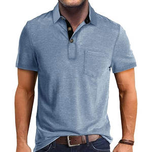 Camisetas Polo Casuales para Hombre, Clásicas con Botones, Manga Corta, Color Sólido, de Algodón, Cómodas y Elegantes, para Golf y Uso Diario - Product Image 1