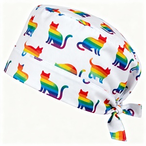 Adjustable Hospital Medical Working Nurse <b>Cap</b> Custom Printed Surgical Hair <b>Caps</b> For Long Hair <b>Scrub</b> Round Hats At Low Price - Product Image 3