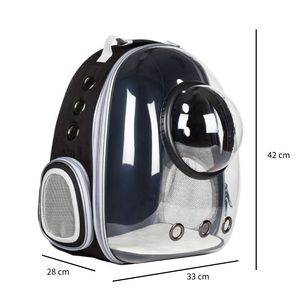 Adjustable Portable <b>Pet</b> <b>Carrier</b> <b>Backpack</b> ABS Transparent <b>Pet</b> Travel Bag Solid Zipper for Cat Dog Puppy Outdoor Adventures - Product Image 4