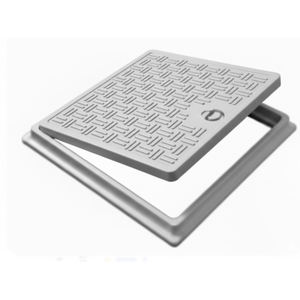 Tapas de alcantarilla de plástico reforzado con fibra de vidrio (FRP) resistentes a la corrosión para seguridad vial, tapas de acceso con resorte. - Product Image 4