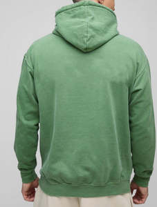 Sweat-shirts pour hommes tendance, couleur verte unie, 100% coton, poches kangourou, coupe ample, pour usage décontracté - Product Image 6