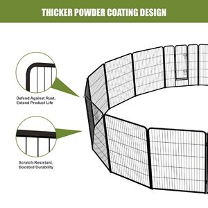 Recinto Pieghevole per Cani da 40 Pollici a 16 Pannelli, Box per Cuccioli per Cani di Taglia Grande/Media/Piccola con Porte RV per Spazi Ristretti - Product Image 6