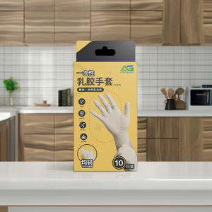 Guantes Desechables de Látex en Polvo para Venta al por Menor, Grosor Medio, Ajuste Elástico, Agarre Seguro, Caucho Natural, Ligeramente Polvados - Product Image 3