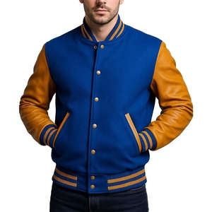 Chaqueta Universitaria Personalizada OEM, Chaqueta Bomber Estilo Letterman, Chaqueta Deportiva de Mezcla de Lana, Chaqueta de Equipo con Parches Bordados y Logotipo Personalizado - Product Image 3