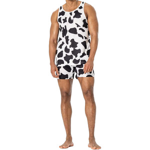 Pantalones Cortos Deportivos Personalizados con Estampado de Vaca para Hombre, de Secado Rápido, para Correr, Fabricante de Ropa Deportiva OEM ODM - Product Image 5