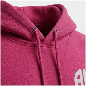 Unisex <b>Pink</b> <b>Tracksuit</b> Set Hooded Full Sleeve Solid Color Front Logo Casual Autumn Wear Breathable Regular Fit Adults - Product Image 4