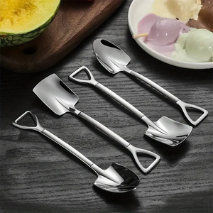 Mirror Polished Long Handle 4-Piece Eco-Friendly Stainless Steel Spoon Set for Wedding Tea Dessert Tableware 30mL Capacity - Product Image 5