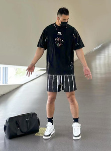 Pantalones cortos deportivos para hombre, pantalones cortos de poliéster de secado rápido con estampado de baloncesto, pantalones cortos informales con estilo con logotipo personalizado - Product Image 5