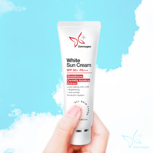 Dermagen White Sun Cream-SPF50+ PA++++ <b>Sunscreen</b> Titanium Dioxide Niacinamide Glutathione Whitening Brightening Protection - Product Image 5