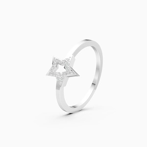 Anillo de Diamantes Star Glam Everyday Sparkle con Engaste de Diamantes y Diamante Cultivado en Laboratorio de 0.04 Ct |   En oro amarillo, blanco y rosa de 9 quilates - Product Image 2