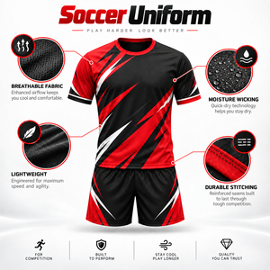Youth Soccer Uniform Features Comfortable Fabric Easy Movement And Durable Construction For <b>Young</b> Players And <b>Team</b> Activities - Product Image 6