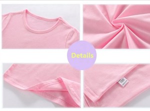 T-shirt d'été pour enfants, col rond, tricoté, manches courtes, 100% coton, anti-rétrécissement, anti-boulochage, décontracté, nouvelle mode tendance - Product Image 2