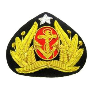 Handmade Embroidered Custom Made Bullion Wire Royal Crown Patches 3D Embroidery Golden &<b>Silver</b> Fashion Badges For Uniform - Product Image 1
