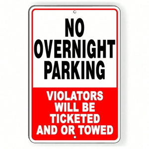 ป้ายจราจรลายสลักแบบวินเทจ CIFbuy ป้ายโลหะตกแต่งห้ามจอดรถ พร้อม TikTok สำหรับบริการรับสินค้า Temu - Product Image 2