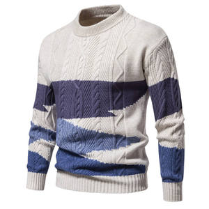 Manteau décontracté rétro américain pour hommes, vente en gros de tricots, nouvelle collection automne-hiver, col rond, taille européenne, couleurs assorties - Product Image 5
