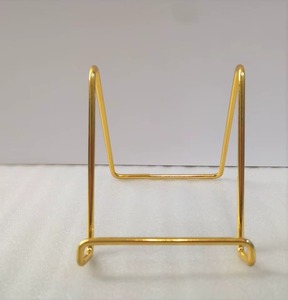 Brass Tabletop <b>Easel</b> Stand Geometric Design Minimalist Home Decor Indoor Living Room Durable - Product Image 4