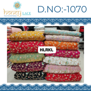 Tela Crepé Natural de Poliéster/Nylon/Metalizado de Peso Medio, Tejido de Punto por Urdimbre No Tejido de Alta Calidad HONEY LACE, con Diseño Floral/Adornos de Cuentas para Bodas - Product Image 3