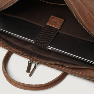 Elegante Bolso Mensajero de Cuero Vintage para Hombre, Maletín Unisex de Cuero Genuino, Bolso Rígido para Uso Diario, Logotipo Personalizado, 1 Pieza, Poliéster - Product Image 6