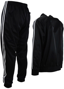 Fitness Casual Tracksuit Men Striped Sportswear <b>Sets</b> Autumn Men's Clothing 2 <b>PC</b> Sweatshirt+Sweatpant - Product Image 4