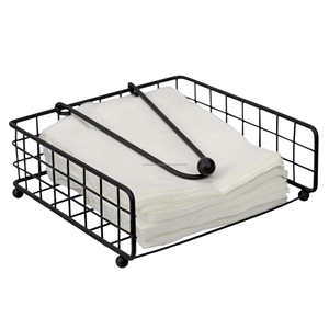 ที่ใส่ผ้าเช็ดปากสีดำพรีเมี่ยมพร้อมแขนหมุนถ่วงน้ำหนักที่วางผ้าเช็ดปากที่หรูหราเหมาะสำหรับงานแต่งงานและโต๊ะอาหารค่ำ - Product Image 5