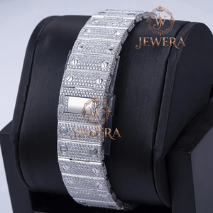 Best Quality Mossinate Elegant Gold and Silver Stainless Steel <b>Watch</b> Genuine Diamond Detailing <b>for</b> a Luxurious Look and Feel - Product Image 4