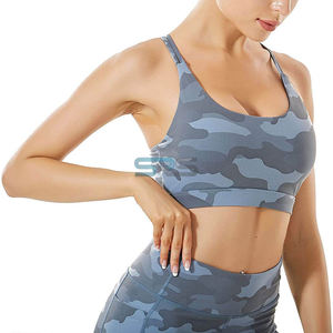 Sujetador Deportivo de Yoga sin Costuras con Soporte Medio, Diseño a Cuadros en la Parte Delantera, Transpirable, de Spandex/Nylon, Corte Automatizado, Ropa Deportiva de Alta Calidad - Product Image 3