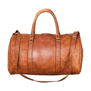 Sac de voyage en cuir véritable, grande capacité, sac de week-end, bagage à main, durable, imperméable, élégant, sac de sport, sac de nuit - Product Image 4