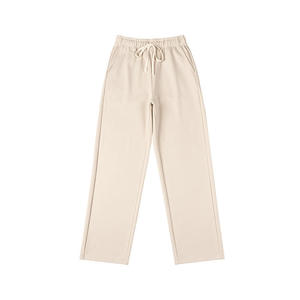 Men's Heavyweight Mid <b>Waist</b> Casual 100% Cotton <b>Elastic</b> <b>Waist</b> Oversized Jogger <b>Trousers</b> Breathable Quick Dry - Product Image 1