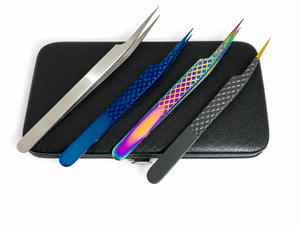 Pinzas de Precisión para Pestañas de Acero Inoxidable, Punta Suave, Color Negro, Azul, Arcoíris, Plateado, Recubrimiento Colorido, Pinzas Profesionales de Aislamiento - Product Image 6