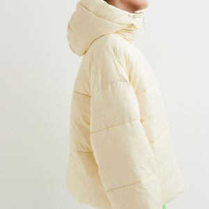 Hot Selling Women Quilted Jacket Hooded Full Sleeve Solid Color Memory Fabric Breathable Waterproof Winter Thick <b>Zipper</b> Closure - Product Image 5