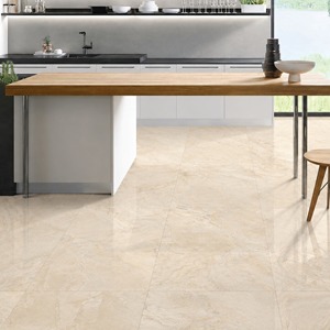 Carreaux muraux en porcelaine brillante Beige Désir 600x1200mm, texture solide, antidérapants, résistants à l'usure, adhésifs pour hall - Product Image 1