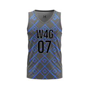Personalized Anti Bacterial Sleeveless Basketball Jerseys Unisex Breathable Sublimation Printed Quick Dry 100% Polyester - Product Image 5