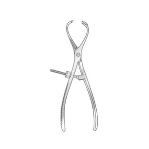 Pinzas para Sujetar Huesos de 185 mm, Instrumento Quirúrgico Ortopédico de Acero Inoxidable de Calidad, Pinza para Huesos Reutilizable, Fabricante de Pakistán - Product Image 1