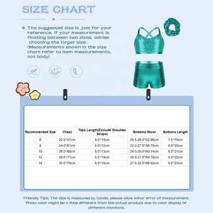 Traje de Baile para Niñas de 6 a 14 Años, Camisola con Pantalones Cortos, para Ballet, Danza, Gimnasio, Ejercicio, Fitness, Gimnasia, Baile de Salón, Danza Lírica - Product Image 6