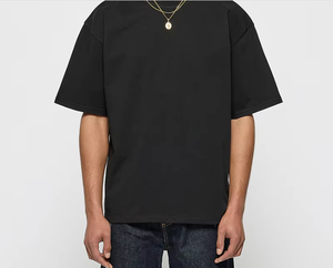 T-shirt formel à manches courtes et col rond pour homme BlanqWear, coupe ample, 100% coton premium 200g, antibactérien, séchage rapide, écologique - Product Image 3